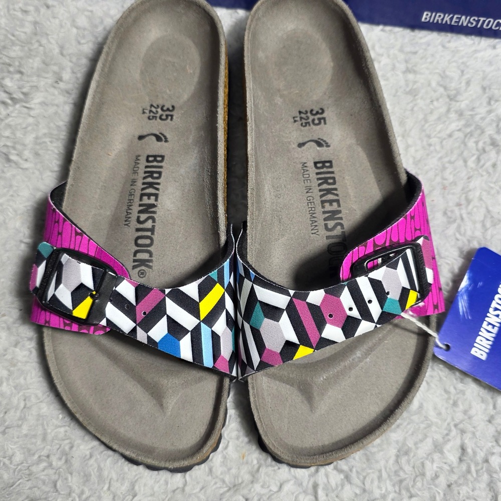 Birkenstock Madrid Sonar Geometric Slide Sandals Narrow Fit‎ EU 35 US 4 NIB